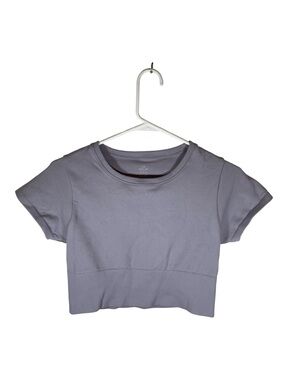 Offline By Aerie Cropped Sidewalk Seamless Shirt Lavender Medium